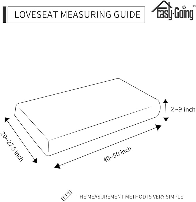 Easy-Going Stretch Loveseat Cushion Cover Sofa Cushion Furniture Protector Sofa Seat Sofa Slipcover Sofa Cover Soft Flexibility with Elastic Bottom(Loveseat Cushion, Peacock Blue)