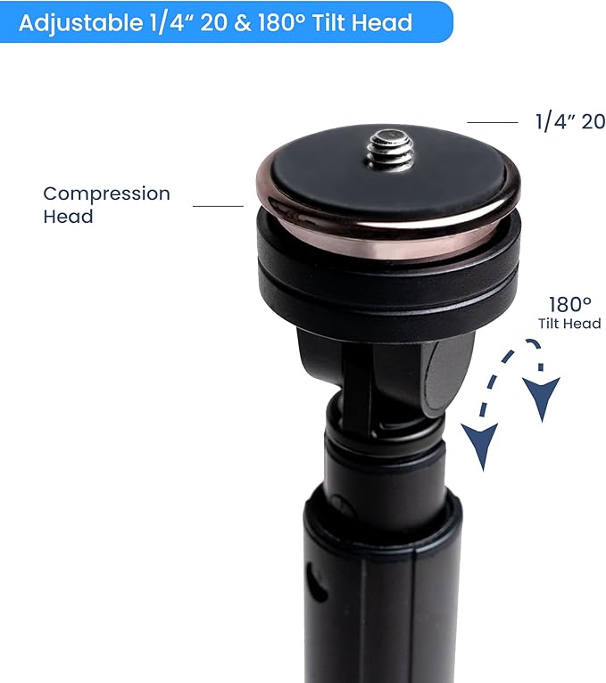 Lume Cube - Adjustable 5ft Light Stand Tripod - Adjustable Height 2ft to 5ft - Stand for Lights, Webcams, Cameras - Aluminum Lightweight - for Content & Video