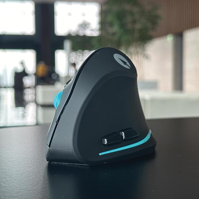 Swiftpoint ErgoPoint Ergonomic 6-Button Vertical Mouse for Health & Productivity, Office or WFH Compatible with Zoom, MS Teams, Skype & More