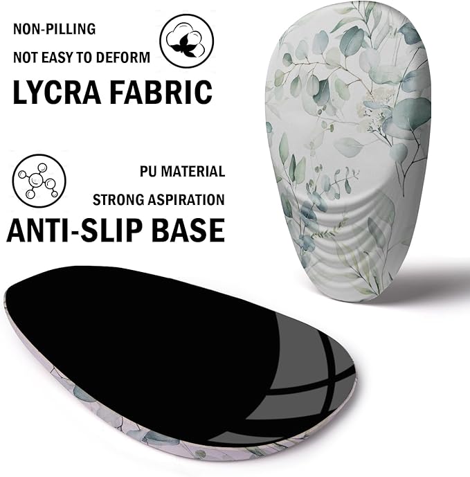 Ergonomic Mouse Pad with Wrist Rest Support,Mousepad Relief Carpal Tunnel Pain, Entire Memory Foam Mouse Pad with Non-Slip PU Base, Wireless Mouse Pad,Beautiful Leaf