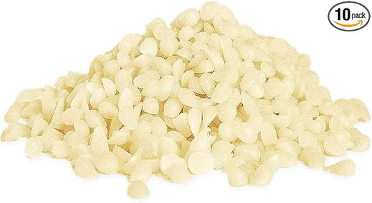 10 LB White Beeswax Pellets - DIY Candle Making Kits, Magical Craft Making, Hand Care DIY Creams, Lip Balms and Soap Making Supplies (160 oz).