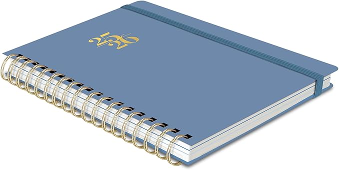 Orange Circle Studio Academic Planner 2025-2026, Amazon Exclusive, Blue Gray, Tri-Tab Planners, 17-Month Triple-Section, August 2025 to December 2026, 9.6" x 7", Weekly Monthly Planner Calendar for School or Work, Note Pages