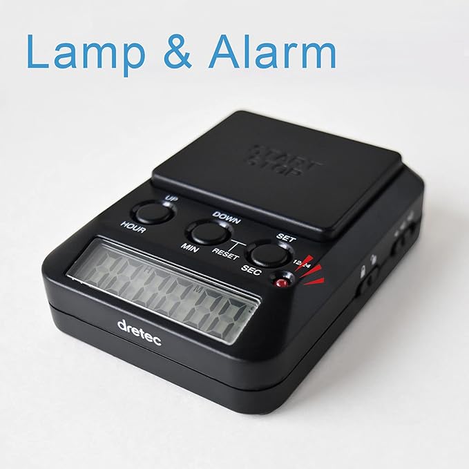dretec Learning Timer, for Studying, Large Button, Count Function Until The Target Date, Black, Officially Tested in Japan(1 Starter AAA Battery Included)