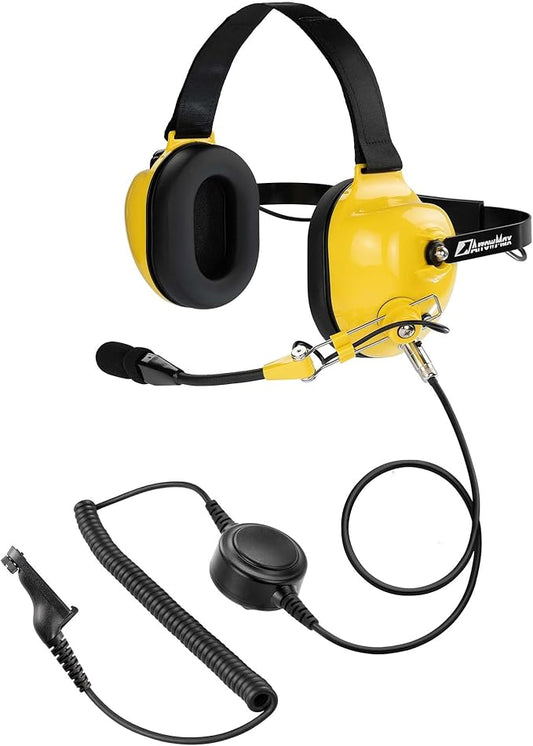 Arrowmax AHDH0032-YW-M9 Noise Cancelling Headset Compatible with Motorola APX6000 APX7000 APX8000 XPR6350 XPR6550 XPR7550 XPR7350e XPR7550e XPR7580e APX 6000 7000 8000 XPR 6550 7550 7550e Radio