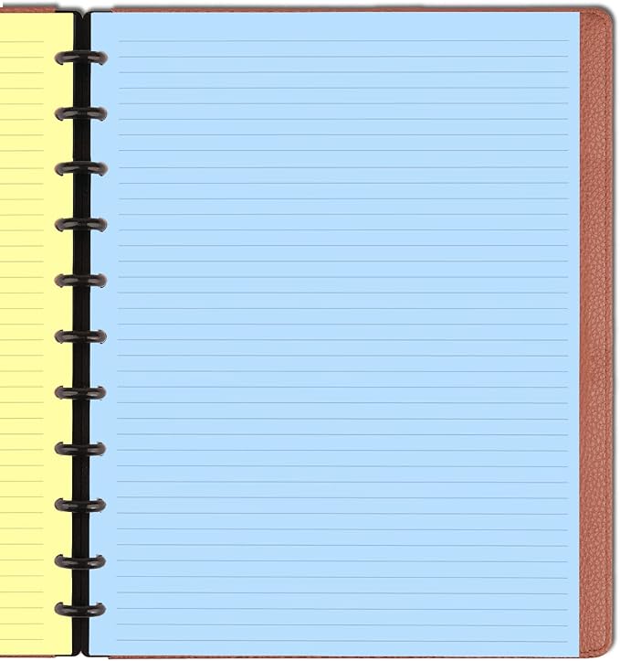 Letter Size Refills Paper, A4 Tul Paper for TUL Note-Taking System Discbound Notebook Planner Inserts, 5 Colors(40 Sheets/C), Total 200 Sheets/400 Pages, College ruled, Tul Paper Refills 8.5 x 11 In