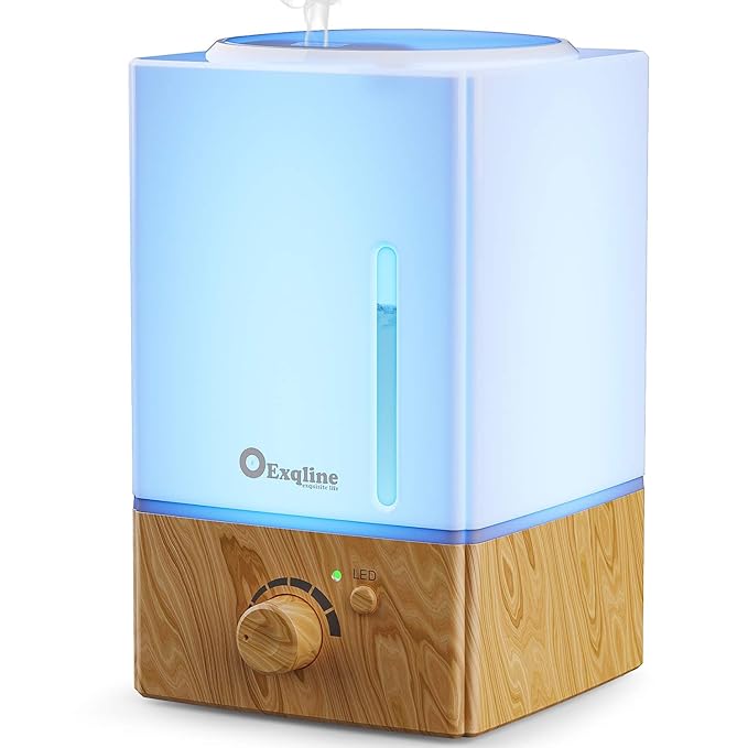 Exqline 1500ml Large Aroma Essential Oil Diffuser - Unique Aromatherapy Humidifier for Large Room (Wood Grain)