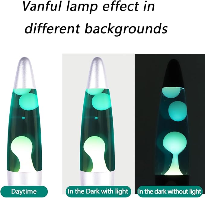 Blue Liquid Motion Lamp with Sliver Base White Wax in Blue Water Glitter Magma Lamps for Adults and Kids Night Light Includes 25 Watt Bulb for Christmas Thanksgiving Day Decoration