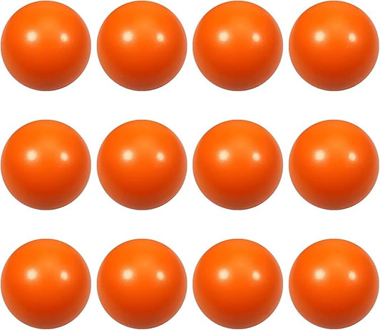12 Pcs Orange Foam Stress Ball Squeeze Stress Relief Balls for Kids and Adults Hand Exercise Sensory Relief Toys for Anxiety ADHD Autism （Orange）