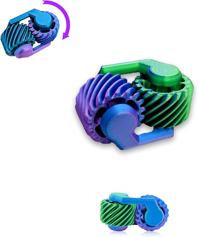3D Printed Gear Stress Relieving Toy, Fidget Toys for Kids & Adults, Anxiety Relief Items Ideal for Autism & ADHD, Portable Sensory Toys Tool for Anxiety & Focus – Perfect Christmas & Birthday Gift