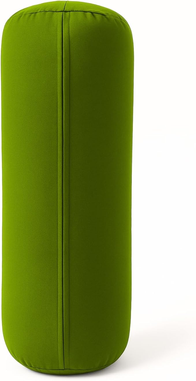 Yogikuti Iyengar Yoga Bolster for Restorative Yoga and Meditation – Lightweight Cotton Support Pillow with Handle for Easy Carry, Versatile for Pose Modification, Balance, Back Relief, and Relaxation