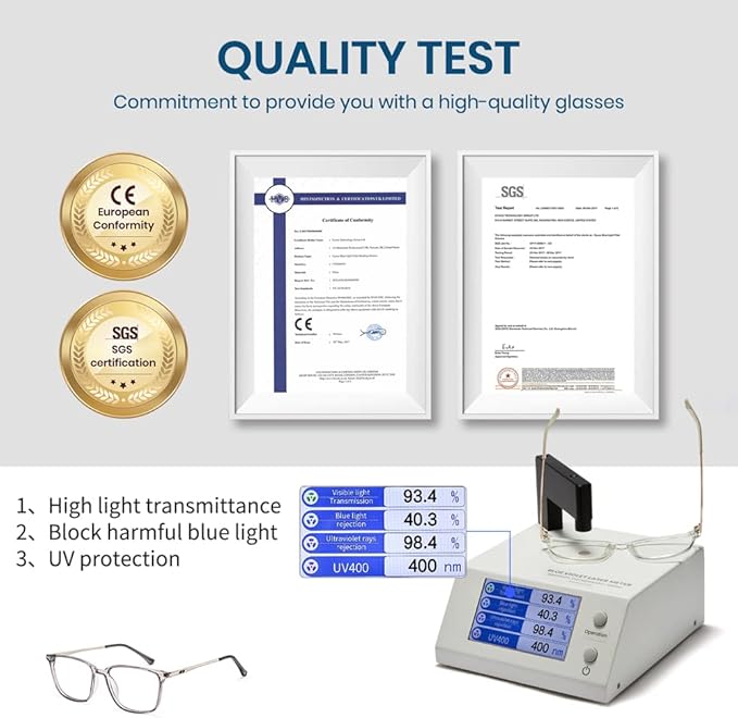 Cyxus Blue Light Blocking Glasses Men Women Computer Gaming Glasses Rectangle TR90 frame Anti Eyestrain UV400 Turquoise