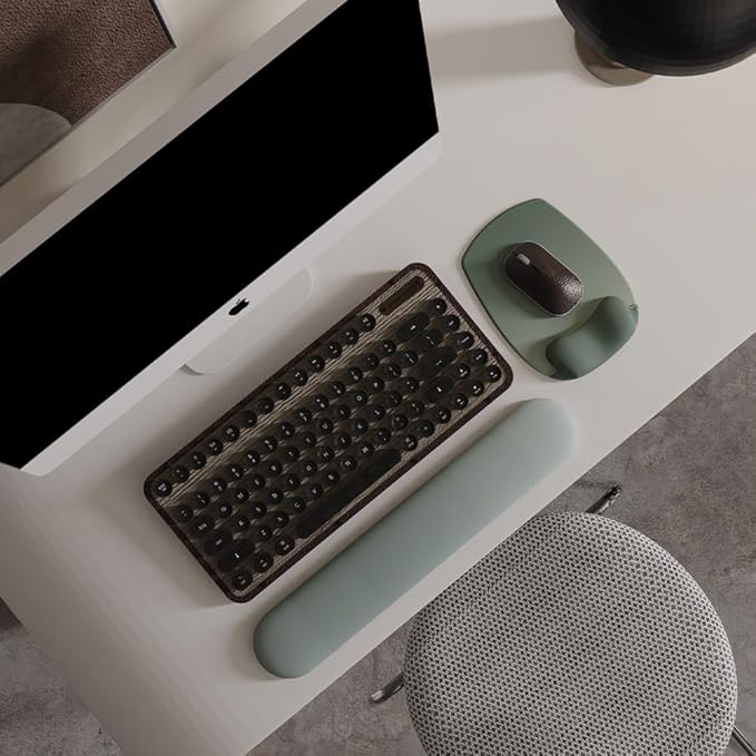 ErgoFlow Gel Wrist Rest Mouse Pad - Ergonomic Cushion for Desk, Cute Aesthetic Computer Decor for Women; Small Mousepad Mat&Laptop Pads - Office, Home Support & Ergo Accessories Supplies(03Sage Green)