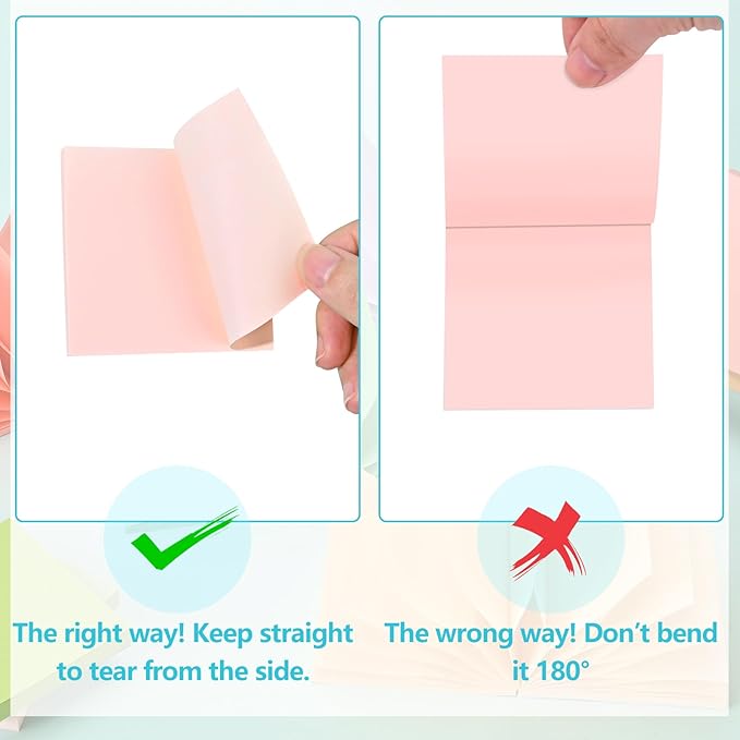 BAYTORY 640 Sheets Pop Paper Up Sticky Notes, 3 x 3 Inches, Self-Sticky Note Pads, Pink Gradient Sticky Pads, Memo Pads for School Office Home Desk Accessories (Pink Series)