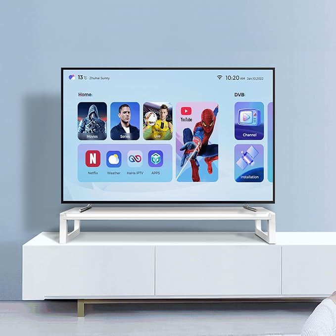 Dual Monitor Stand Riser – 28-Inch Computer Monitor Stand with Multifunctional Slot for 2 Monitors, Multi-Purpose Desktop Storage for Laptop, Printer, TV