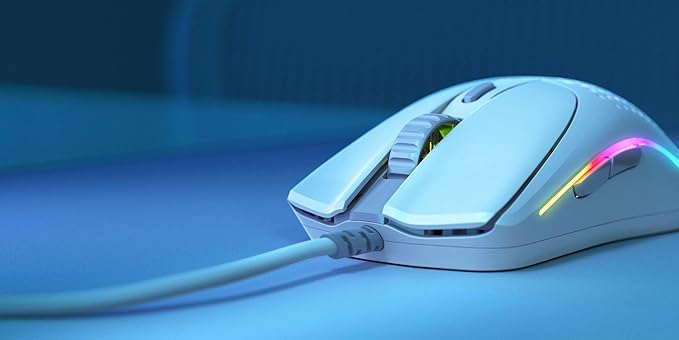 Glorious Gaming Model O 2 Wired Gaming Mouse - 59g Ultralight, FPS, 26,000 DPI, Motion Sync, 80M Click Rated Switches, 6 Programmable Buttons, Ambidextrous, RGB, PTFE Feet - White
