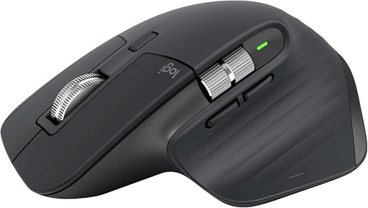 Logitech MX Master 3S Wireless Mouse Standard Edition with Logi Bolt USB Receiver, Ultra-fast Scrolling, Ergo, 8K DPI, Track on Glass, Quiet Clicks, USB-C, Bluetooth, Windows, Linux, Chrome - Graphite