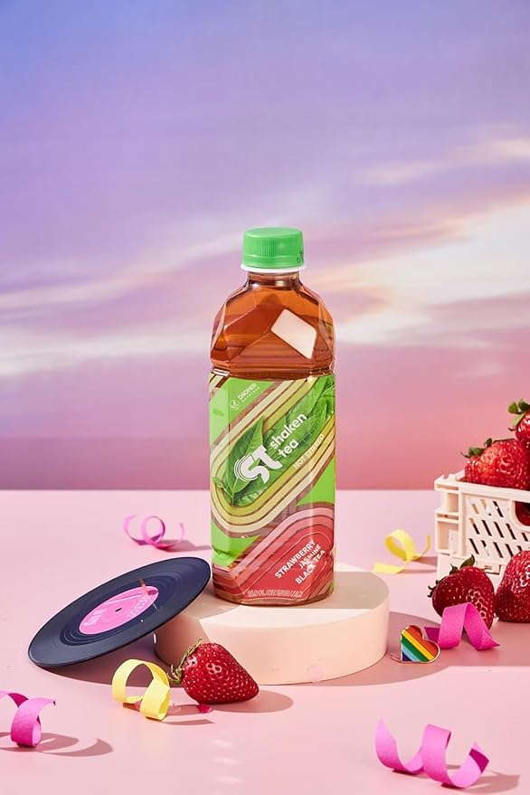 Shaken Strawberry Jasmine Black Tea – Real Leaf Brewed Iced Tea, Asian-Inspired Flavor, Non-GMO, 16.9 fl oz Bottles (Pack of 12)