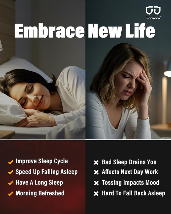 Bloomoak 99% Orange Blue Light Blocking Glasses,Retro Trendy Round Style,Relieve Eye Fatigue,Improve Sleep For Screens/Games