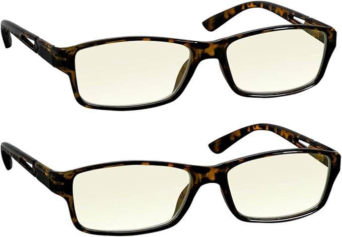 TruVision Readers Blue Light Blocking Reading Glasses 9604HP with Comfort Spring Hinges for Men and Women