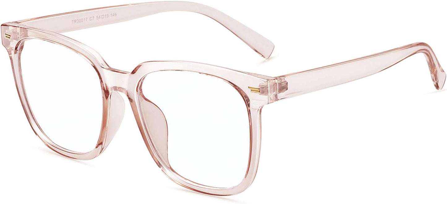 PANNER Oversized Square Blue Light Blocking Glasses for Women Men Anti Glare Reduce Eyestrain Computer Glasses