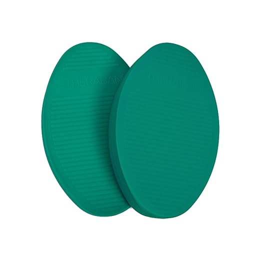 THERABAND Stability Trainer Pad, Beginner Level, Firm, Set of 2, Green Foam Balance Pad for Physical Therapy, Exercise Pad for Core Strength, Lightweight Non-Slip Balance Trainer, Portable Foam Pad for Home or Clinic Use