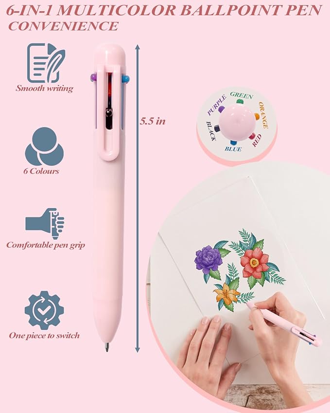 54Pcs Aesthetic School Supplies Set with Large Pastel Pencil Case 12 Dual Tip Highlighters, 6 Gel Pens, 5 Black Pens, 5 Mechanical Pencils (0.5-2.0mm) - Nursing School & College Essentials Gifts