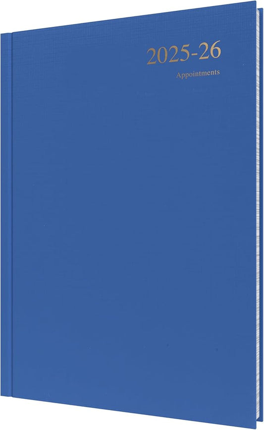 Collins 'Essentials' 12 Month Mid/Academic Year Planner, July 2025-July 2026 Day-to-Page Appointments Diary, A4 Hard Cover, Blue