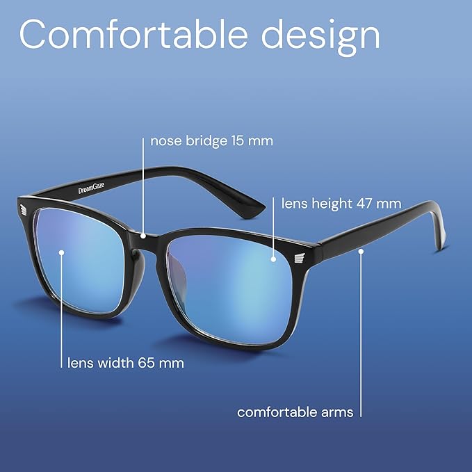DreamGaze 99.9% Blue Light Blocking Glasses for Better Sleep - Anti Blue Light Glasses Men - Premium Computer Gaming Glasses