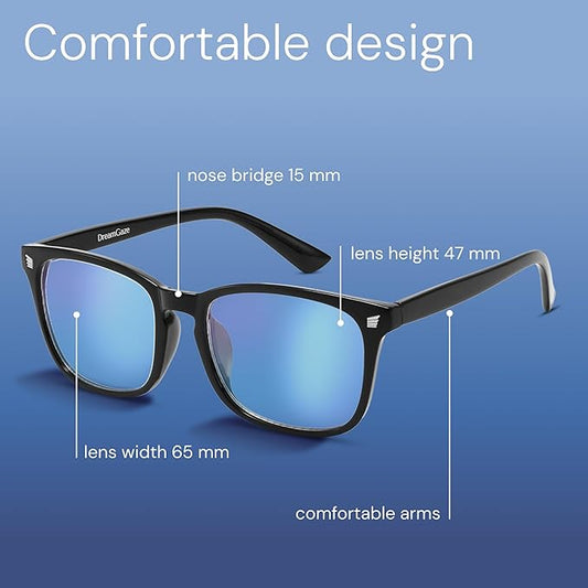 DreamGaze 99.9% Blue Light Blocking Glasses for Better Sleep - Anti Blue Light Glasses Men - Premium Computer Gaming Glasses