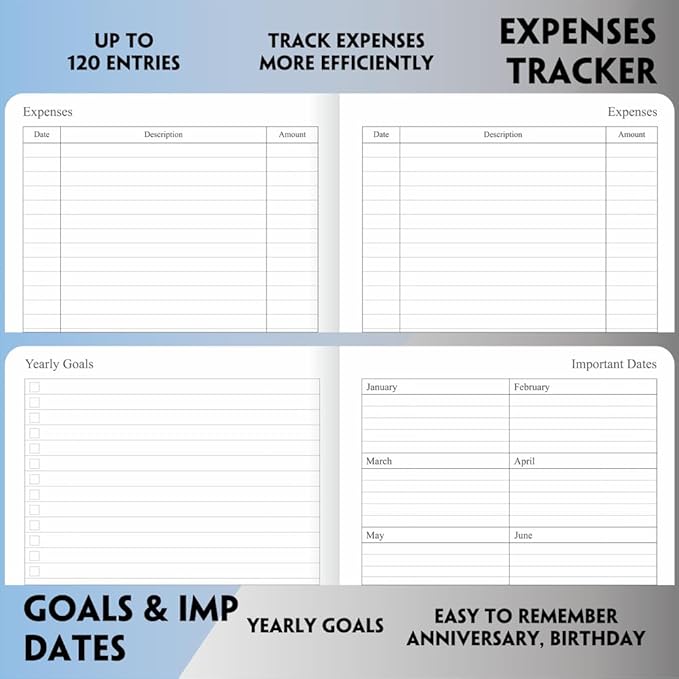 2025-2026 Planner - Weekly and Monthly Planner, Oct 2025 - Dec 2026, Holidays, Contacts and Notes Pages, Vegan Leather Cover, Elastic Closure, 5.5”x8.25”, Rose Gold