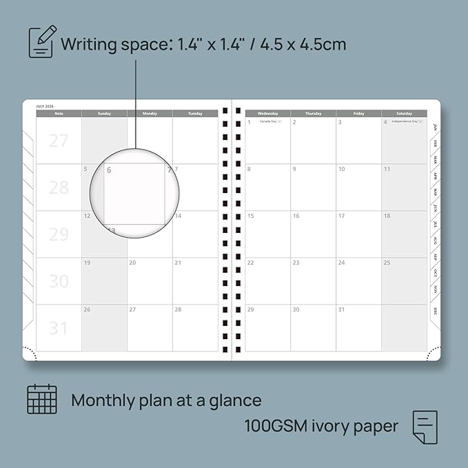 POPRUN 2026 Planner (Large Size 10'' x 8'' Wire-Bound Hard Cover) Daily Weekly and Monthly Calendar - Agenda 2026 (Jan.2026-Dec.2026) with Hourly Schedule, Monthly Tabs - Orange