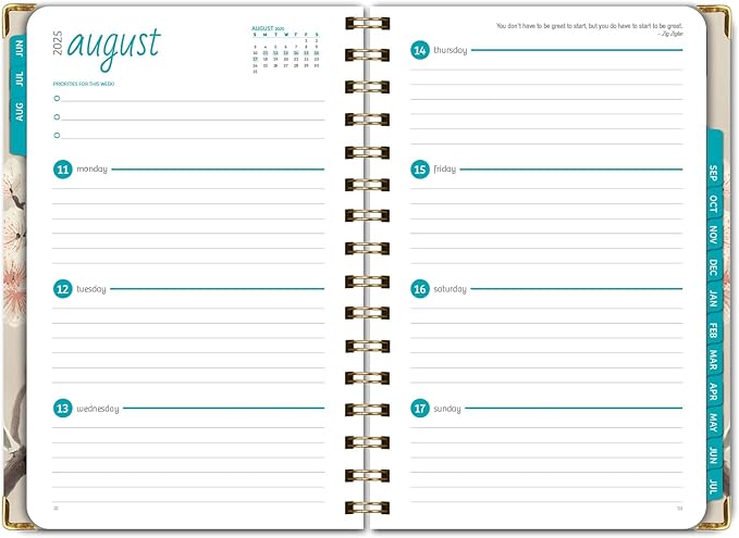 HARDCOVER Academic Year 2025-2026 Planner: (June 2025 Through July 2026) 5.5"x8" Daily Weekly Monthly Planner Yearly Agenda. Bookmark, Pocket Folder and Sticky Note Set (Orchid)