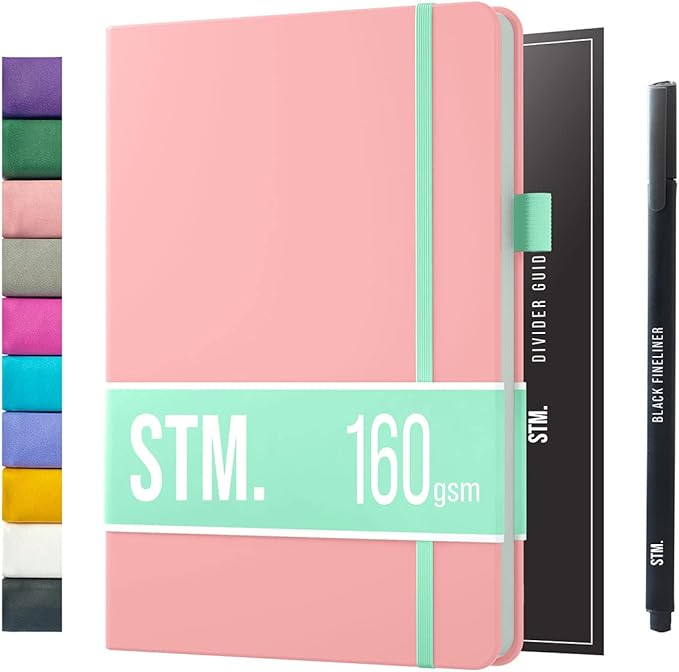 Bullet Dotted Journal Dot Grid Notebook | B5 Daily Journaling Notebooks for Personal Writing, Work, Women | 160gsm Thick Paper, Hard cover, Lay Flat Binding | B5 < 8.5 x 11 Cuaderno Libretas de apuntes