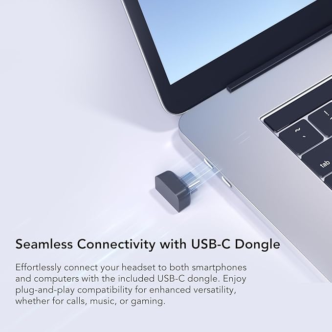 MemPod Fit 2 Open Ear Bluetooth Headphones, Wireless Earbuds with Dongle, Up to 45H Playtime with Charging Case, Deep Bass, Ultra Comfort, Dual Connection, Air Conduction, for Phone/Mac