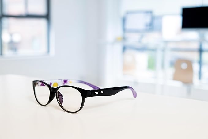 Prospek Blue Light Flasses for Women I Lightweight I Durable Frame for Computer with Anti-glare to Reduce Eyestrain I CATEYE