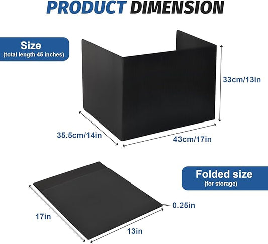 24 Pack Desk Dividers for Students,3-Fold Privacy Screens,Testing Dividers for Classroom Waterproof,Plastic Easy Clean Privacy Shields for Student Includes Extra Labels