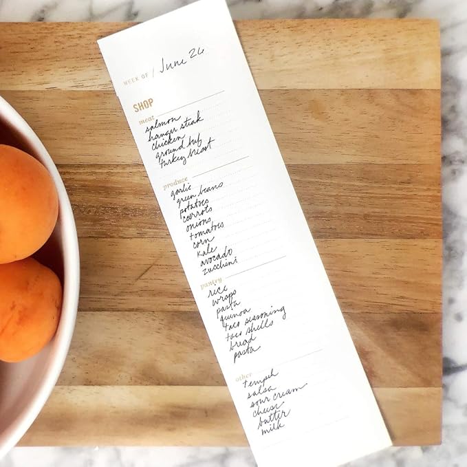 Meal Planning Notepad - What's for Dinner Weekly Meal Planner and Grocery List Magnet Pad with Tear-Off Shopping List - Family Dinner Menu for Fridge & Meal Prep - 6x9” - 50 Sheets