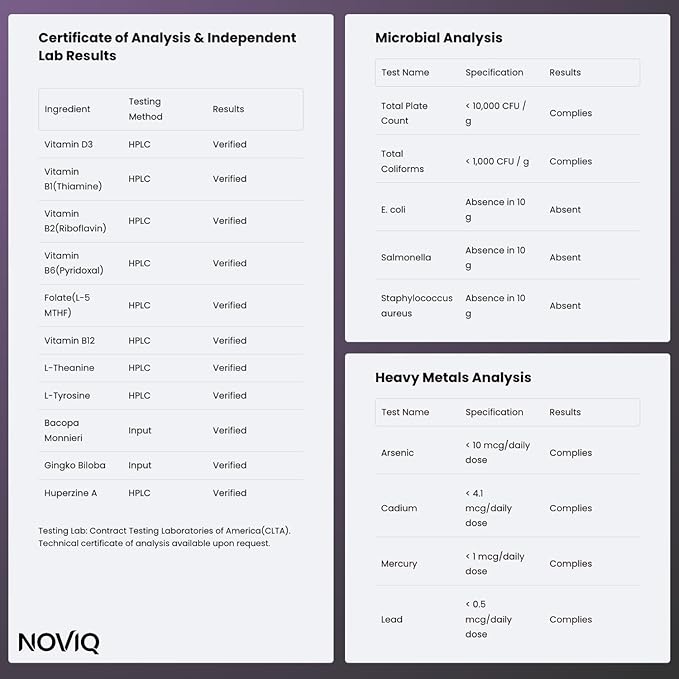 11-in-1 Nootropic Supplement: Supports Memory & Cognition - 100mg Ginkgo 150mg Bacopa 300mcg Huperzine 200mg L-Theanine 150mg L-Tyrosine & Bioactive B-Complex w/ 5-MTHF - 1,100mg+ Serving - 60 Count