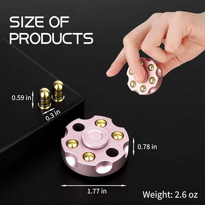 Roulette Fidget Spinner, Fidget Toys Adults Anxiety Relief Stress Relief Toy Desk Toys for Office for Adults Fidget Toys Teens Classroom (Rose Gold)