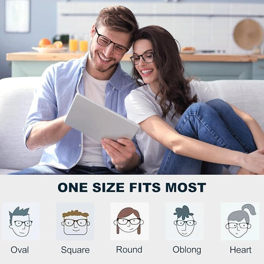 Blue Light Blocking Glasses, Blue Blocker Computer Glasses for Men Women, Anti Glare 400 UV & Eye Strain Fake Square Glasses