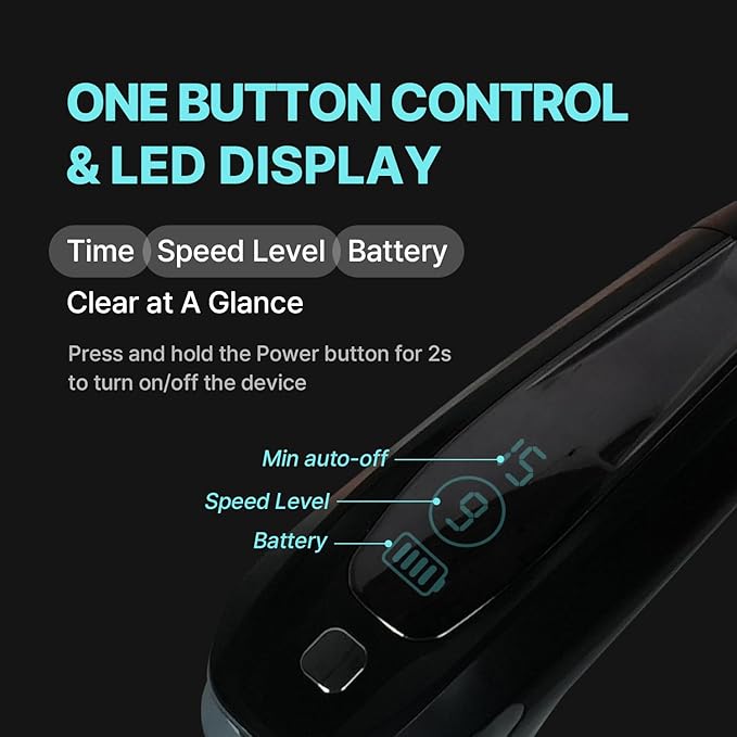 HuBDIC HubiCare Heat and Cool Massage Gun with Upgraded Extension Handle, Percussion Massage Gun Deep Tissue, Muscle Back Massagers Handheld, Portable for Pain Relief, LED Display