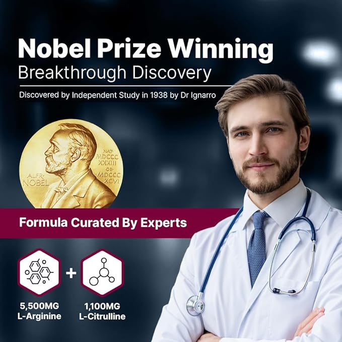 L-ARGININE PRO | L-arginine Supplement Powder | 5,500mg of L-arginine Plus 1,100mg L-Citrulline (Raspberry, 3 Jars)
