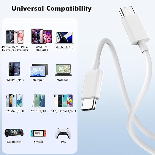 iPhone 15 Car Charger Fast Charging, 20W Dual Port USBC Car Charger 20W PD iPhone 15 Charger 2Pack 3FT USB C to USB C Car Charging Cable for iPhone 15/15 Plus/15 Pro Max/iPad Mini 6/iPad Air4/iPad Pro