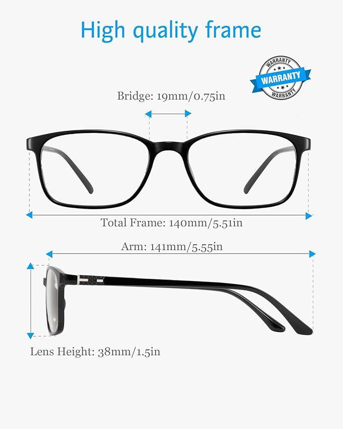 ANRRI Blue Light Blocking Glasses Anti Eyestrain UV Filter Computer Game Eyeglasses Lightweight Frame