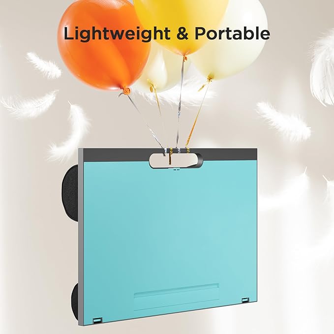 HUANUO Adjustable Lap Desk - with 8 Adjustable Angles & Dual Cushions Laptop Stand for Car Laptop Desk, Work Table, Lap Writing Board & Drawing Desk on Sofa or Bed, HNLD2TB