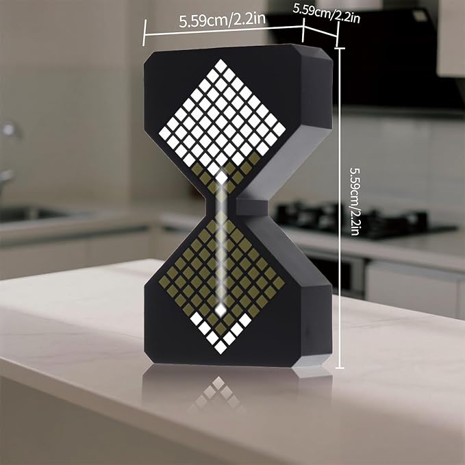 LED Digital Electronic Hourglass Gravity Induction Timer, 1 to 30 Minutes Free Adjustment,DIY Digital Timer, Suitable for Kitchen, Room, Classroom, Office (White)