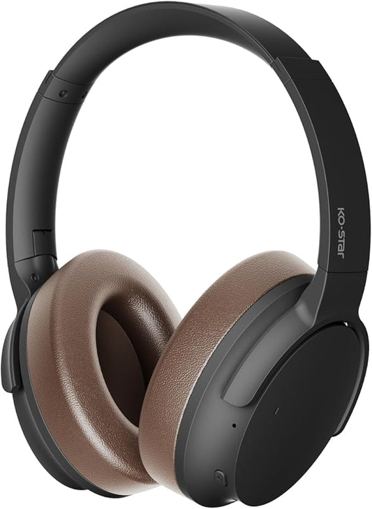 Hybrid ANC Multipoint Over Ear Headphones, Bluetooth Headphones Over The Ear Noise Canceling, Hi-Res Audio Custom with 4 EQ Deep Bass, Memory Foam Ear Cups, Quick Charge 60H HiFi Playtime
