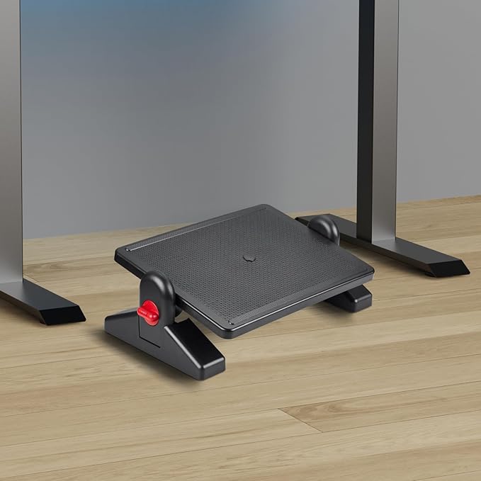 DXRacer Ergonomic Adjustable Desk Foot Rest, Foot Stools Footrest for Under Office Desk (Basic)