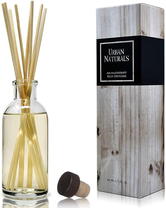 Urban Naturals Vanilla Bean Scented Oil Reed Diffuser Gift Set | Vanilla Cream, Amber & Sweet Tonka Bean | Made in The USA