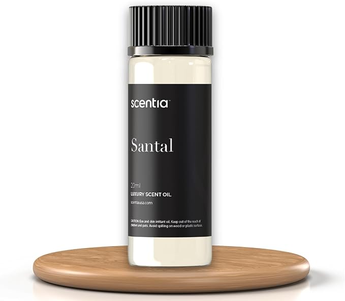 Santal Diffuser Oil – Premium 20ml Santal-Inspired Blend – Sandalwood, Amber, Musk, Cedar, Cardamom – Luxury Fragrance Oil for Ultrasonic & Waterless Diffusers – Made in USA